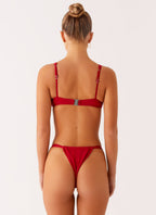 Airlie Balconette Bikini Top - Deep Red