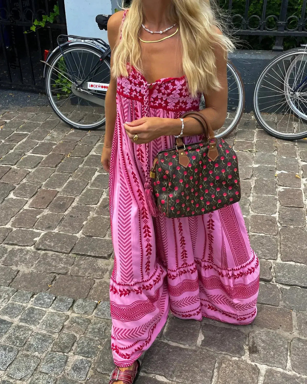 Dames Elegante Maxi Zomerjurk Met A-lijn