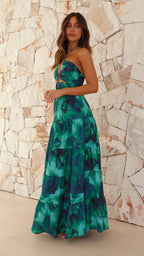 Dames Stijlvolle Maxi Jurk Met Halterhals