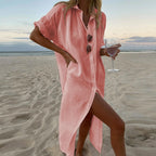 Dames Korte Mouwen Maxi Zomer Jurk