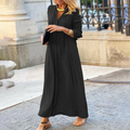 Dames Comfortabele V-Hals Maxi-Jurk