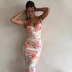 Dames Elegante Maxi-Jurk Met Bloemenprint