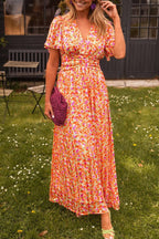 Dames Elegante Bruiloft Gast Maxi Jurk Met V-Hals