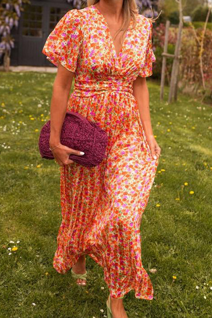 Dames Elegante Bruiloft Gast Maxi Jurk Met V-Hals
