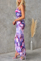 Dames Elegante Zomer Maxi Jurk Met Geplooide Rok