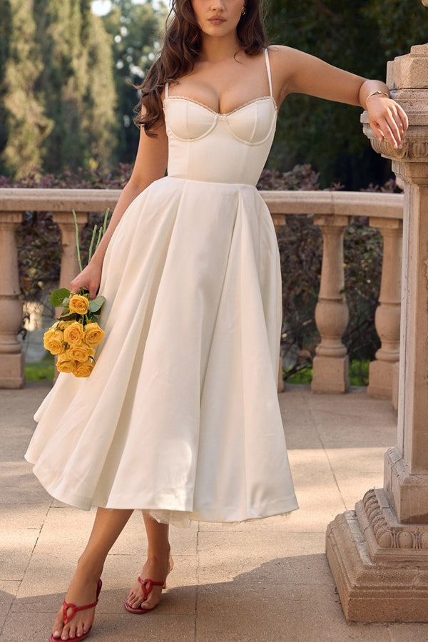 Dames Elegante Maxi Jurk Met Spaghettibandjes, V-Hals En Tule Rok