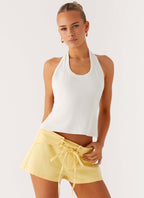New Yorker Denim Mini Shorts - Yellow