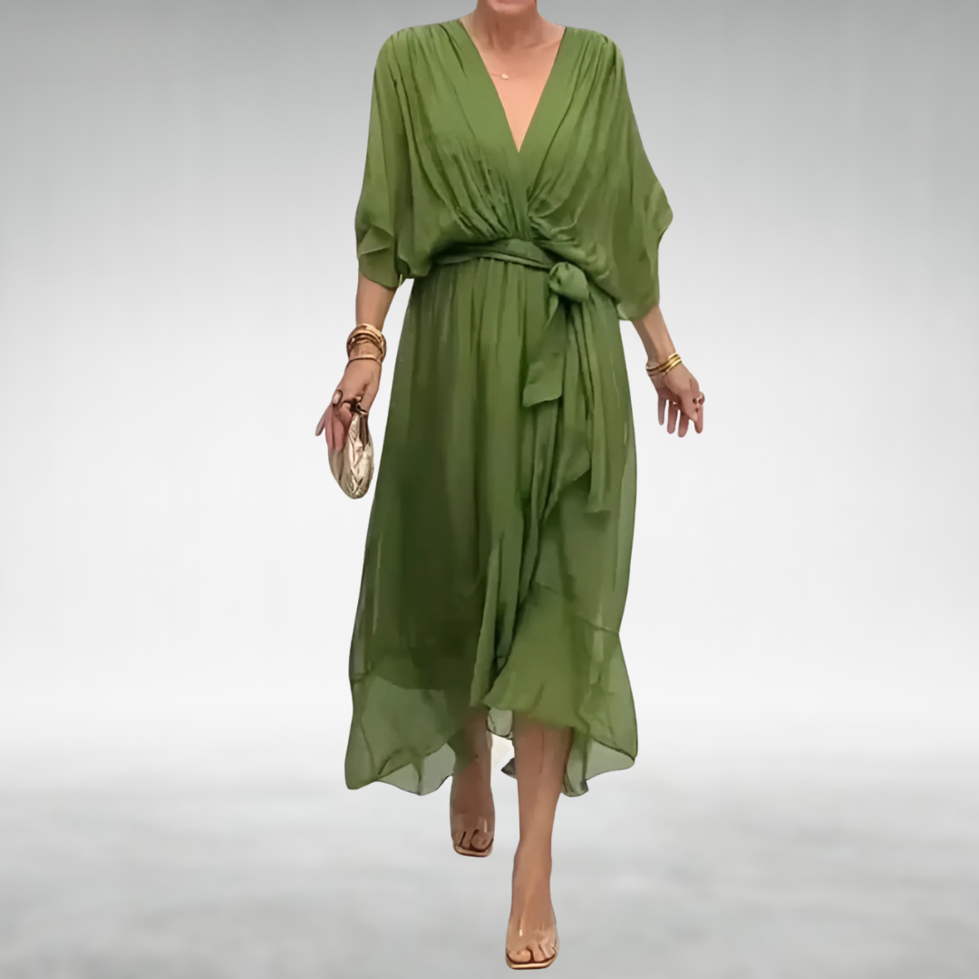 Dames Elegante Chiffon Maxi Jurk