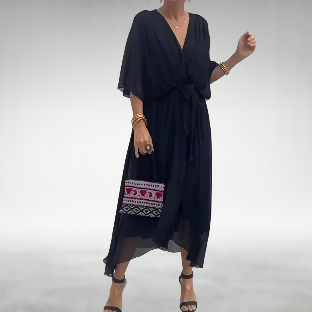 Dames Elegante Chiffon Maxi Jurk
