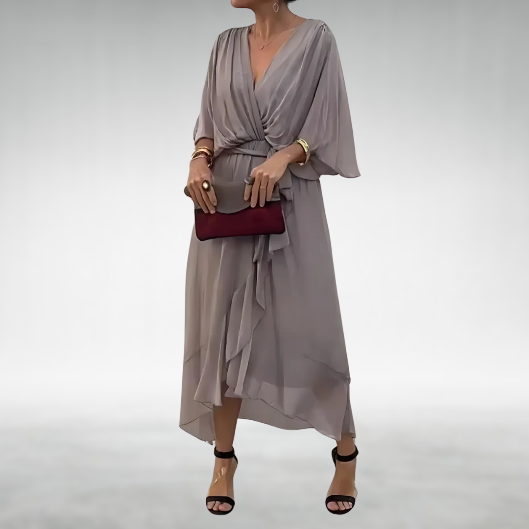 Dames Elegante Chiffon Maxi Jurk