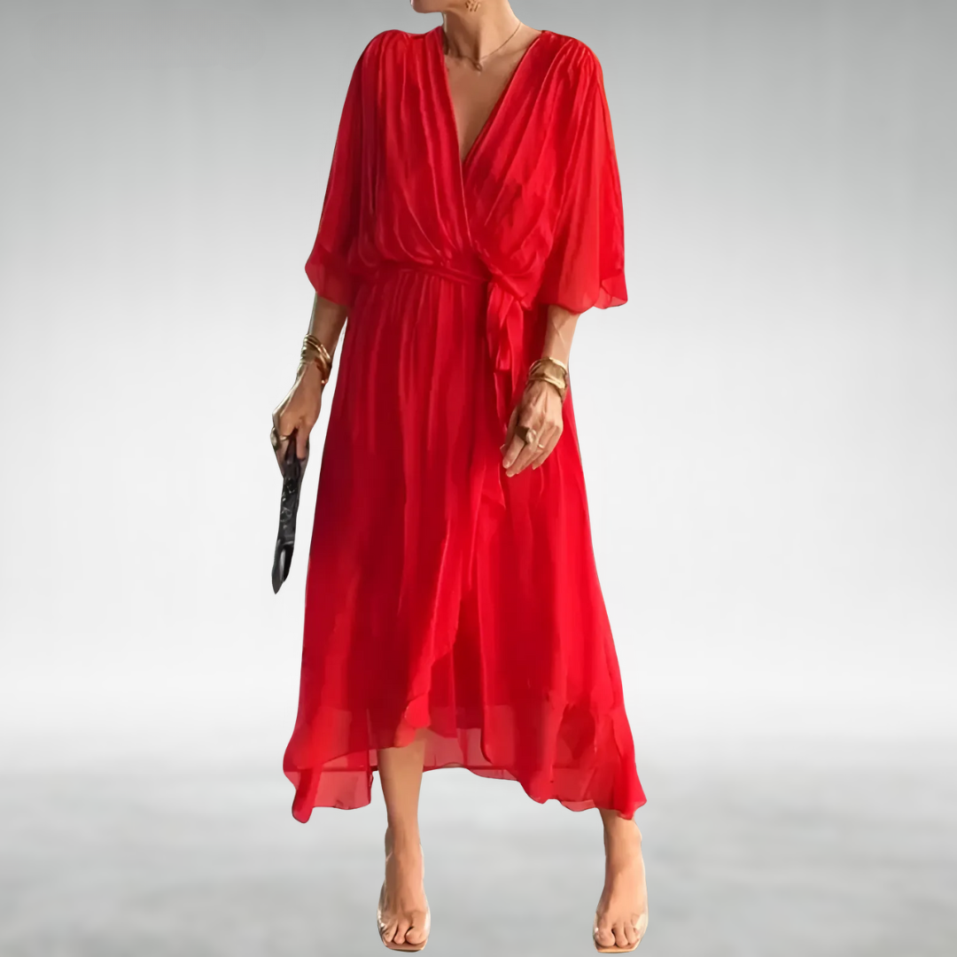 Dames Elegante Chiffon Maxi Jurk