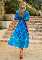 Dames Stijlvolle Maxi Jurk Met Bloemenprint