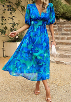 Dames Stijlvolle Maxi Jurk Met Bloemenprint