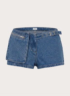 Tatina Denim Mini Shorts - Blue
